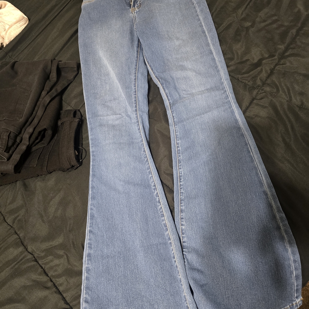 Fashion Nova Light Blue Flare Jeans